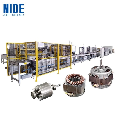 Automatische wasmachine met inductie motor stator en rotor assemblagelijn